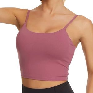 Tandisk Women Padded Sports Bra Fitness Workout Running Shirts Yoga Tank Top L